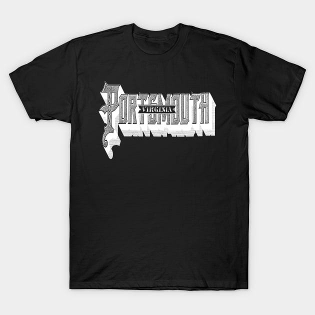 Vintage Portsmouth, VA T-Shirt by DonDota